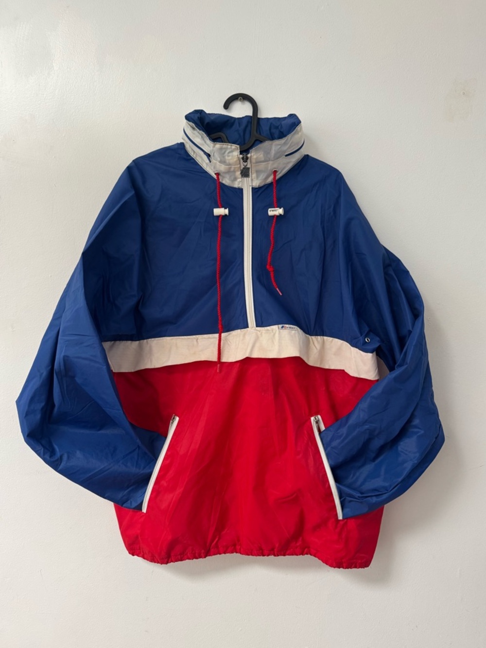 VINTAGE K-WAY Colorblock Windbreaker anorak Jacket UNISEX L